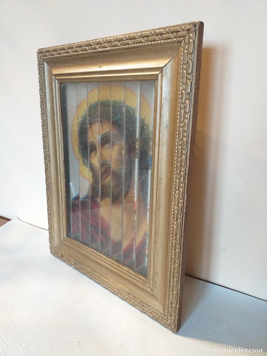 Antig&uuml;edades: CURIOSO CUADRO RELIGIOSO TRIDIMENSIONAL 3 EN 1 - Foto 3