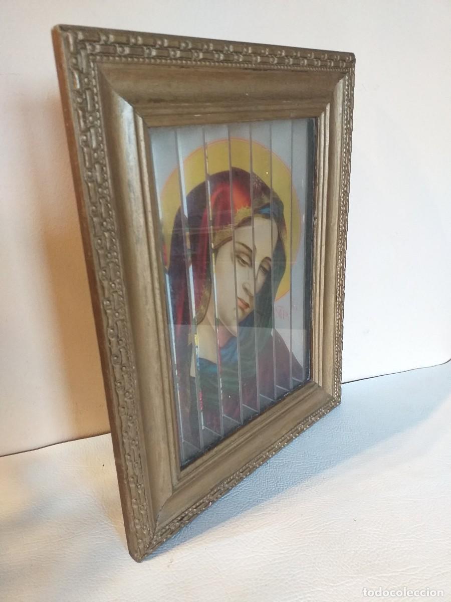 Antig&uuml;edades: CURIOSO CUADRO RELIGIOSO TRIDIMENSIONAL 3 EN 1 - Foto 4