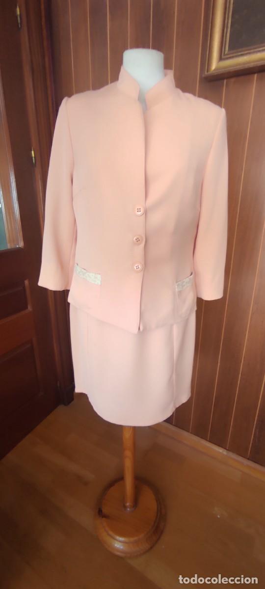 Antig&uuml;edades: CONJUNTO MARIELLA BURANI ROSA &ndash; CHAQUETA Y FALDA &ndash; TALLA 38