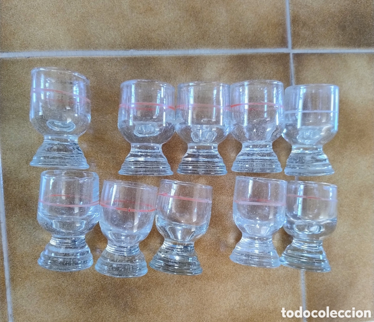 Antig&uuml;edades: Lote chupitos vidrio soplado - Foto 2