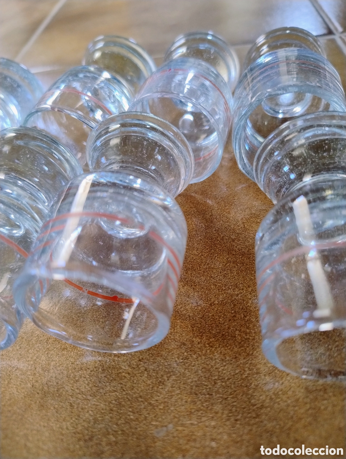 Antig&uuml;edades: Lote chupitos vidrio soplado - Foto 9