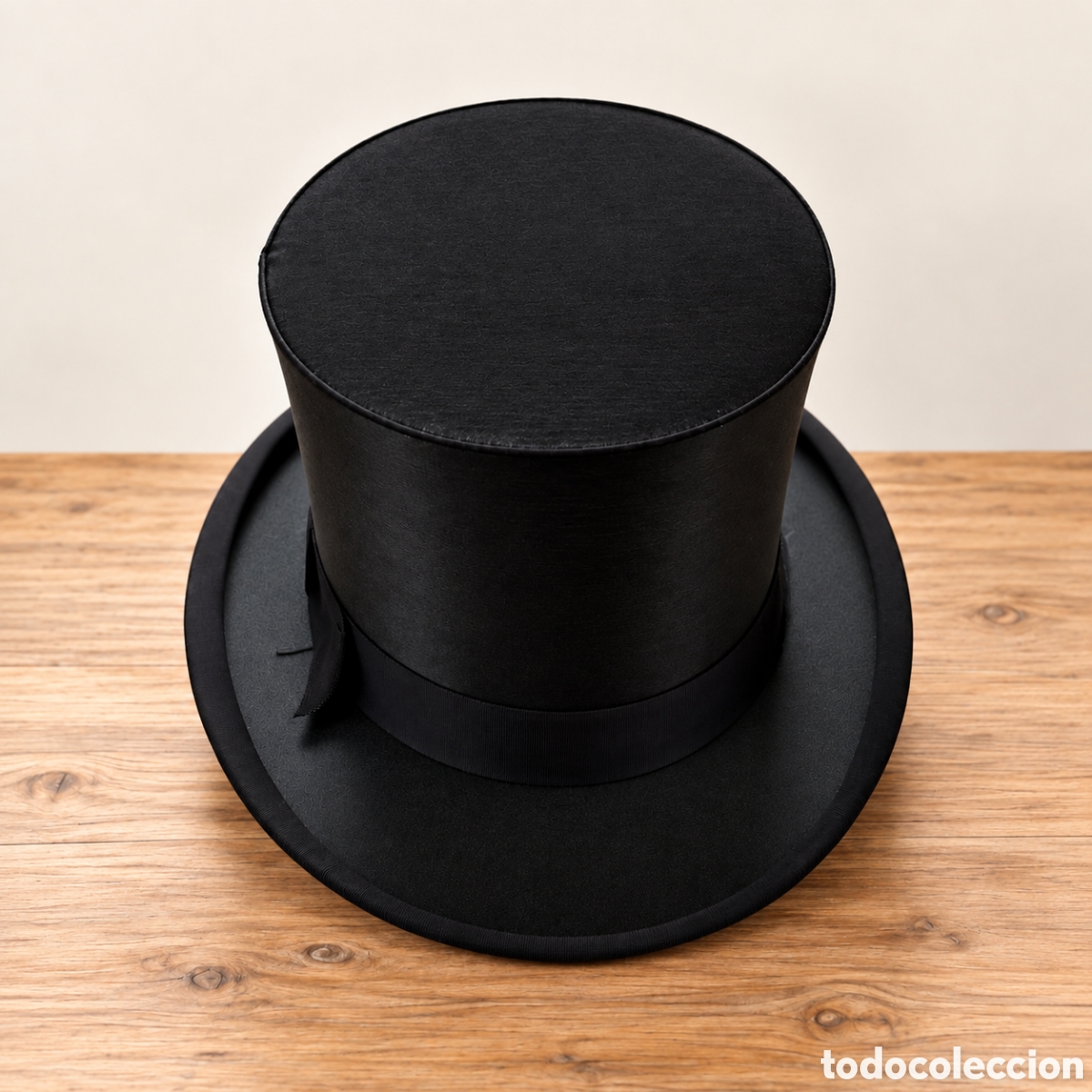 Antig&uuml;edades: Chistera antigua alemana plegable Wilhelm Niemeyer Herford, sombrero de copa negro, talla 55 M