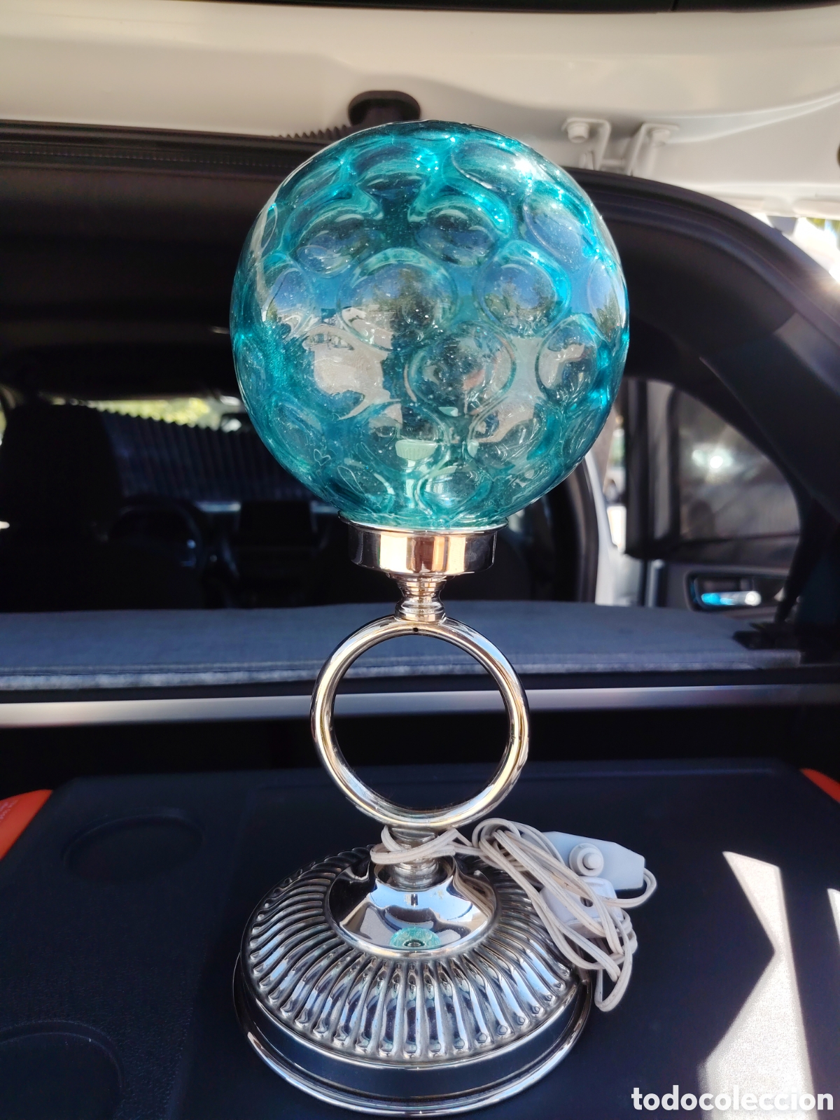 Antig&uuml;edades: L&Aacute;MPARA SPACE AGE AZUL FUNCIONANDO Y RARA