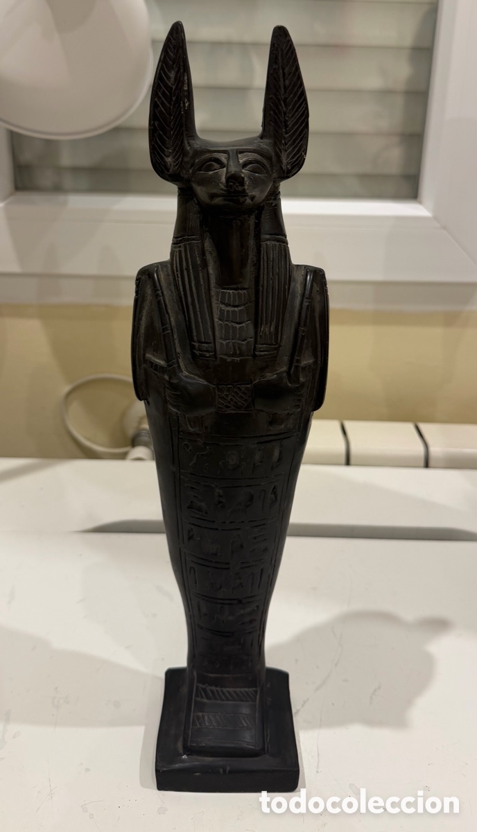 Antig&uuml;edades: Estatua Anubis Egipcio 39 cm