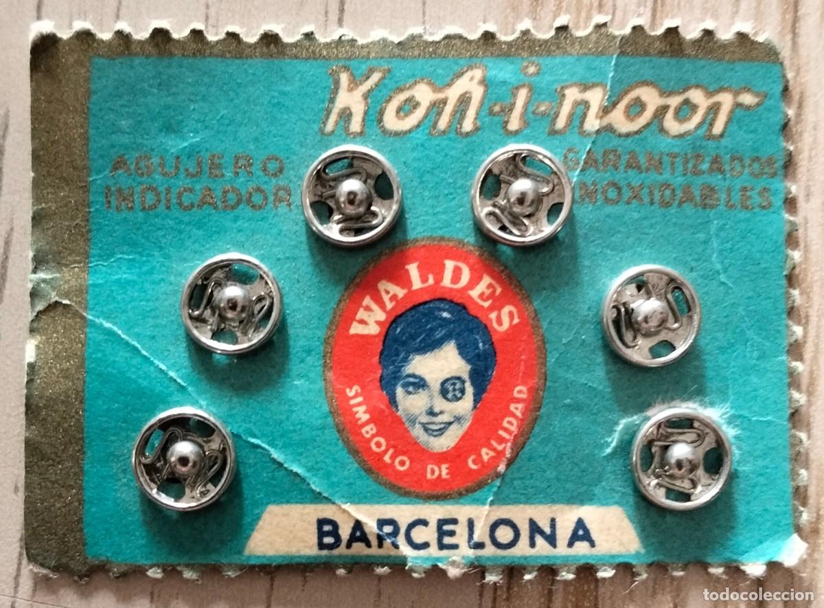 Antig&uuml;edades: 6 CIERRES A PRESI&Oacute;N PARA CONFECCI&Oacute;N, inoxidables - KOH I NOOR - VALD&Eacute;S, BARCELONA
