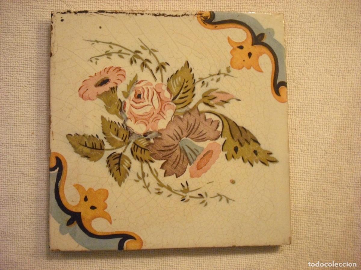 Antig&uuml;edades: ANTIGUO AZULEJO DEL SIGLO XIX . 20 X 20 CM