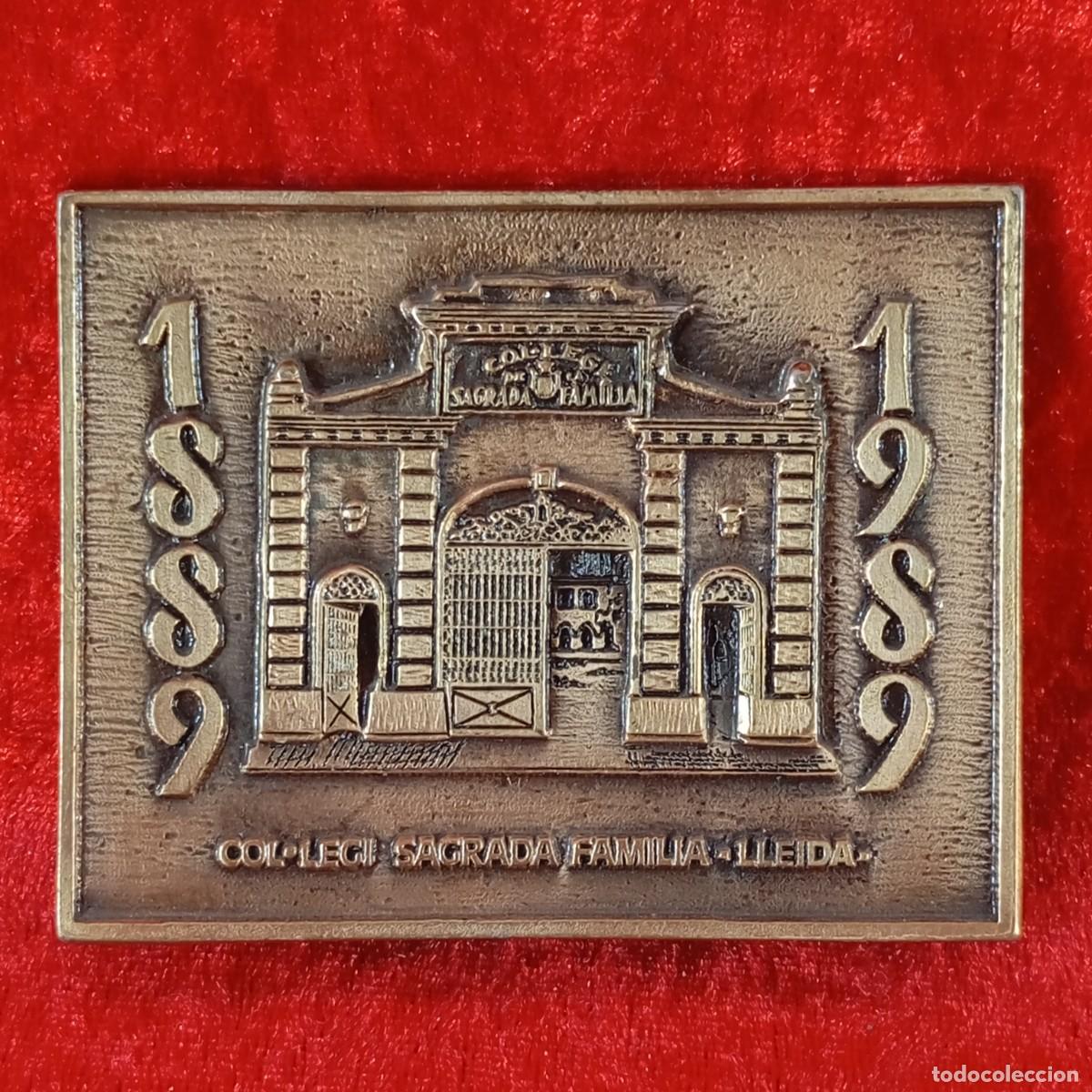 Antig&uuml;edades: COL&middot;LEGI SAGRADA FAMILIA DE LLEID A- 1889-1989 - L&Eacute;RIDA - COLEGIO ANTIGUO - PEDESTAL CONMEMORATIVO
