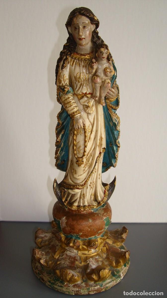 Antig&uuml;edades: TALLA VIRGEN INMACULADA,VIRGEN DEL ROSARIO,VIRGEN BARROCA,HISPANOFILIPINA ??.