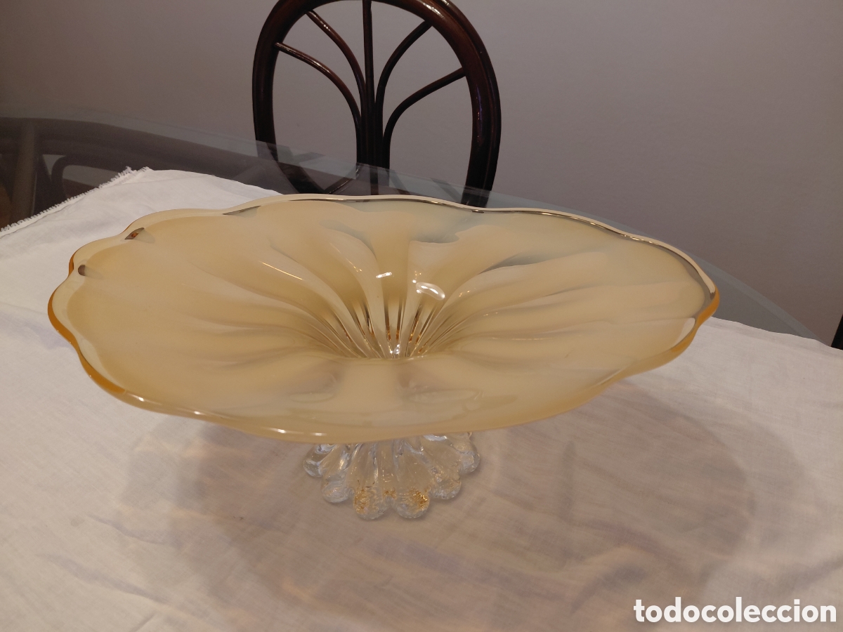 Antig&uuml;edades: BONITO CENTRO DE MESA CRISTAL DE MURANO