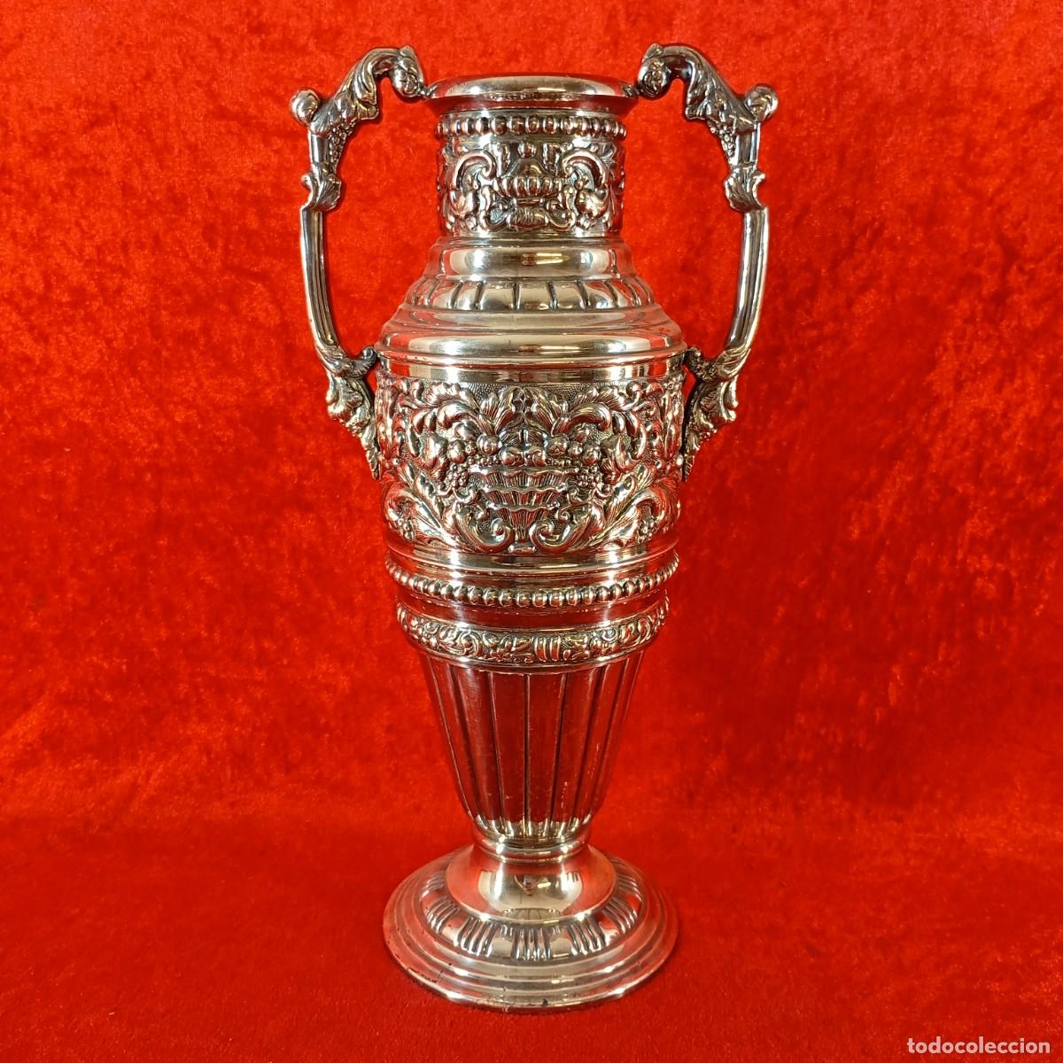 Antig&uuml;edades: PRECIOSA COPA TRABAJADA O JARRON - 33 CM ALTURA - PIEZA DE COLECCION