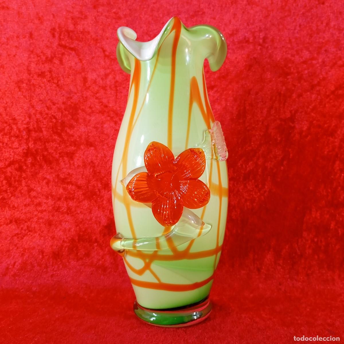 Antig&uuml;edades: JARRON DE CRISTAL DE MURANO - 24,5 CM - VARIOS COLORES - UNA OBRA DE ARTE