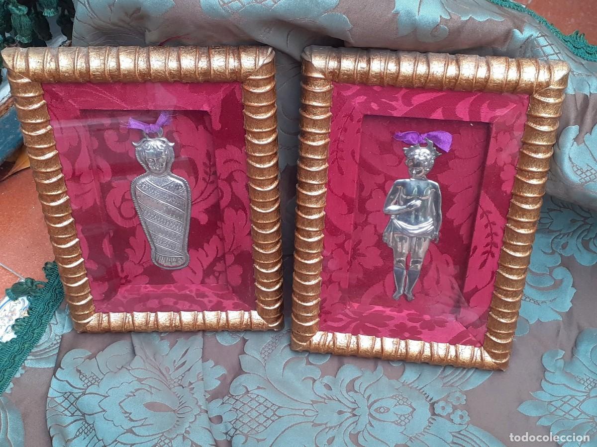 Antig&uuml;edades: Pareja cuadros antiguos exvotos