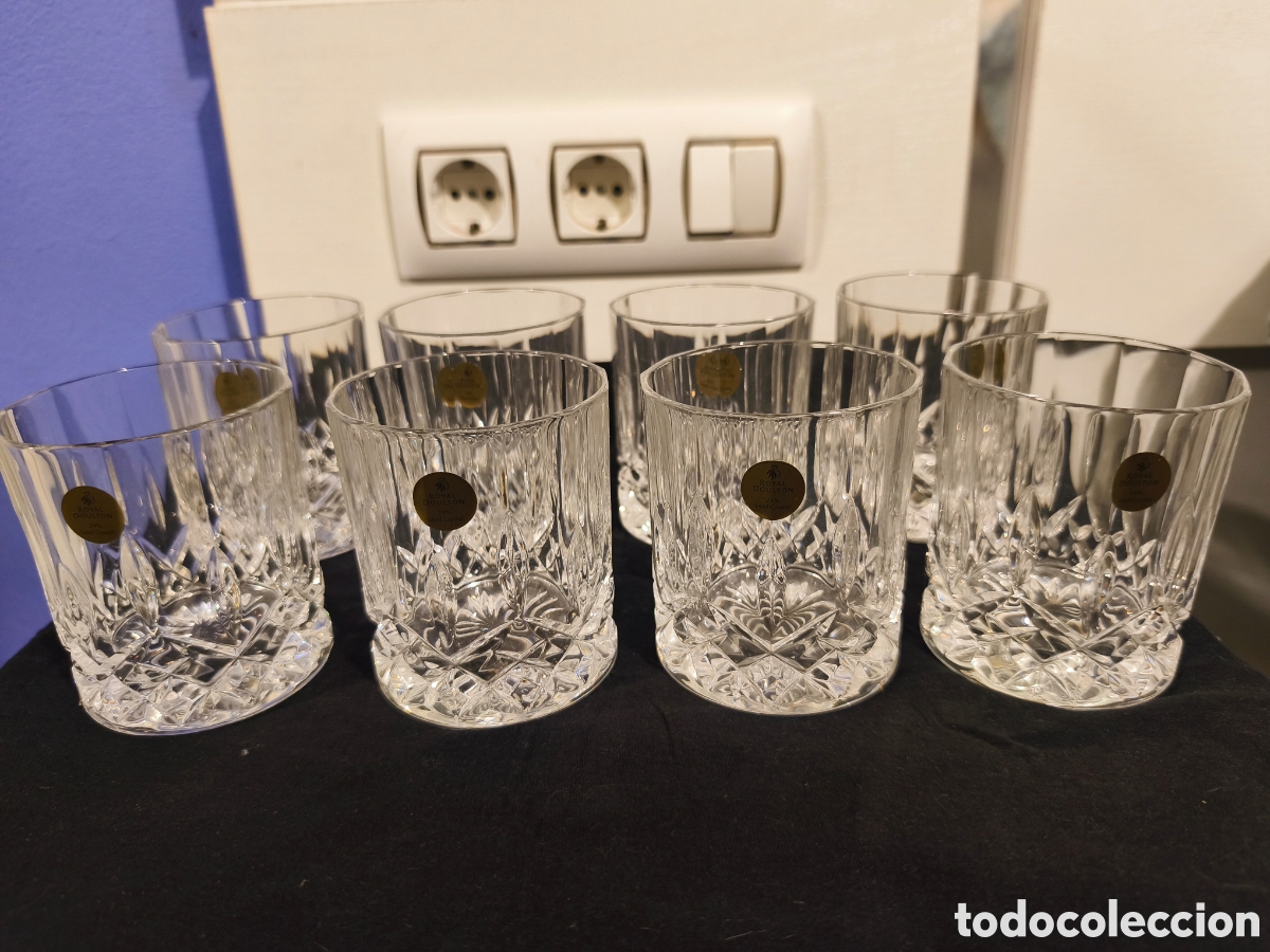 Antiquit&eacute;s: 8 vasos de whisky ROYAL DOULTON ROMA