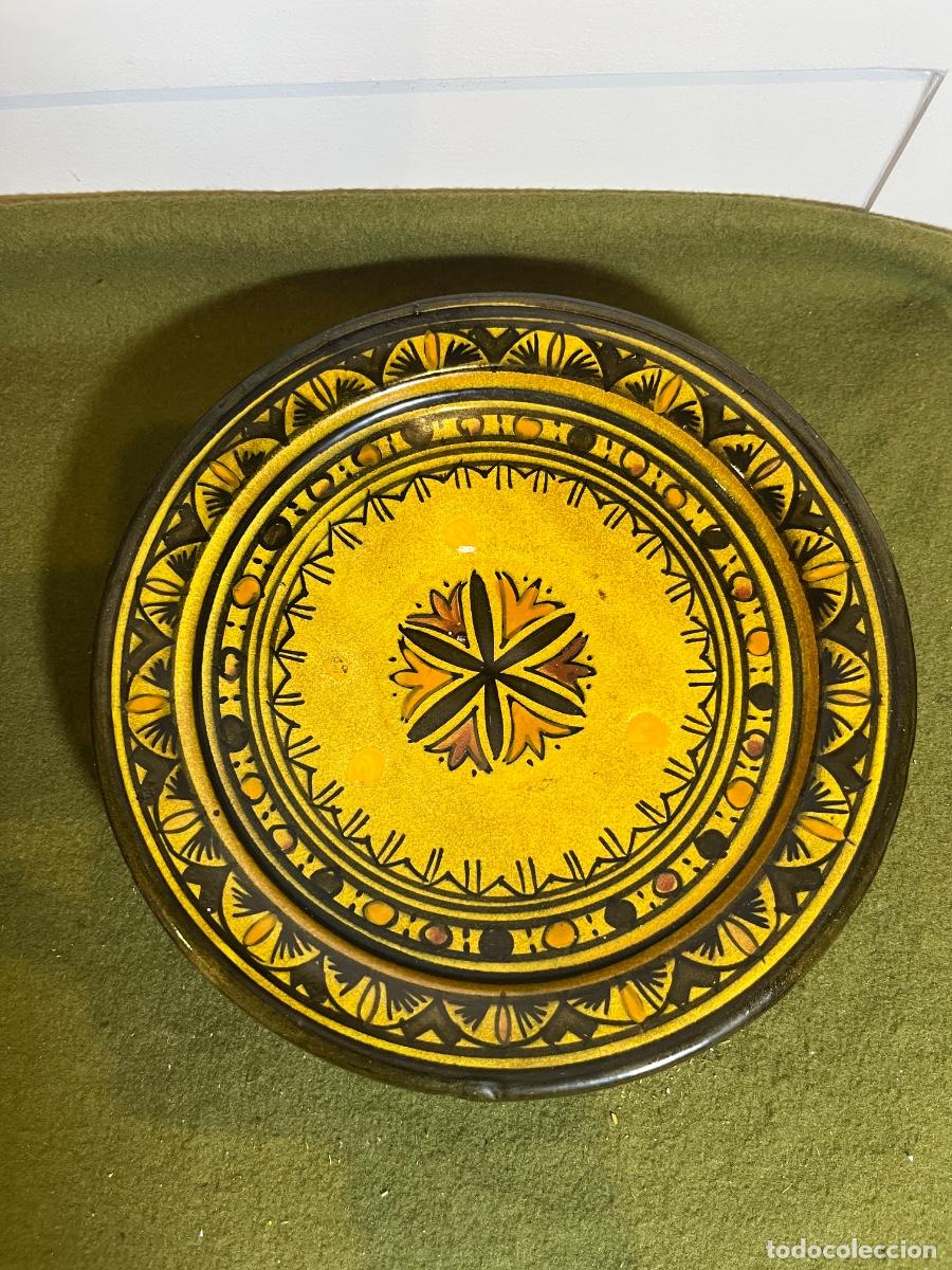 Antiques: Plato de Cer&aacute;mica de Safi Marruecos &ndash; Pintado a Mano y Firmado &ndash; Decoraci&oacute;n Bereber &ndash; 21,5 cm