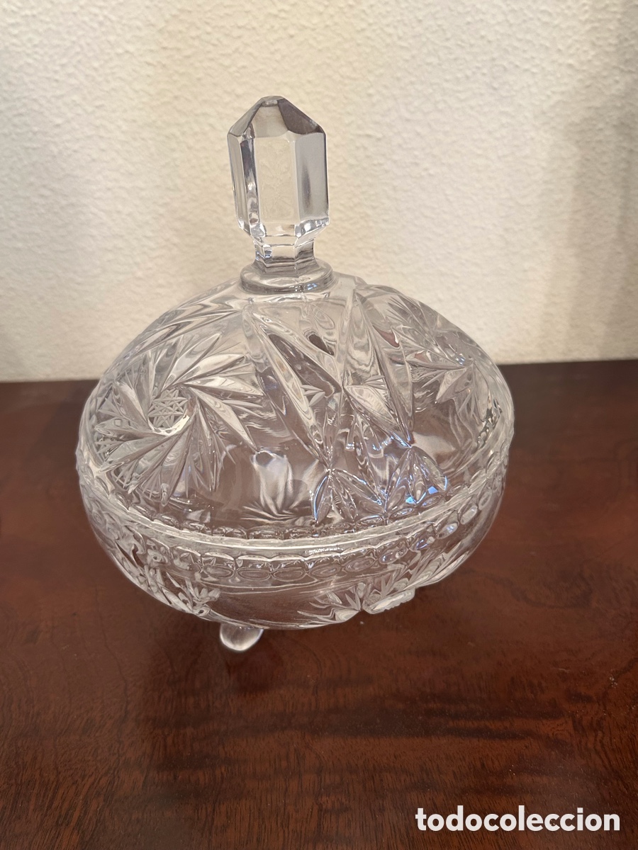 Antig&uuml;edades: Bombonera cristal tallado