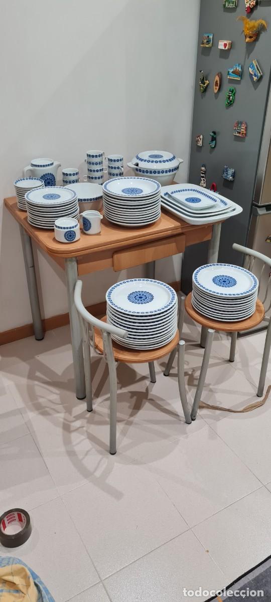 Antig&uuml;edades: Vajilla Vintage &Aacute;lvarez Cer&aacute;mica Azul y Blanca