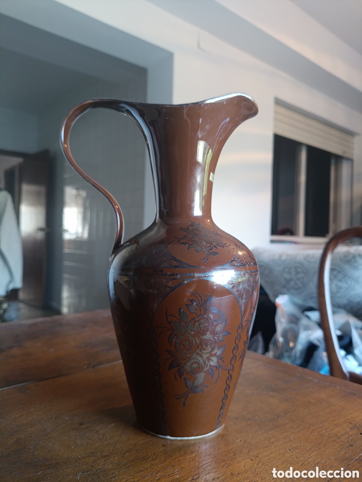 Antig&uuml;edades: Jarr&oacute;n &aacute;nfora vintage Cer&aacute;mica Alba plata de ley modelo 7006