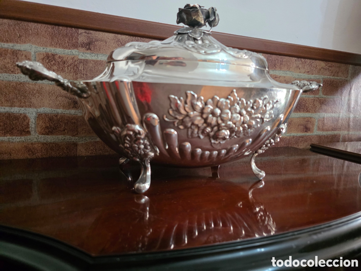 Antig&uuml;edades: Sopera silver plated (Alpaca) - Foto 5