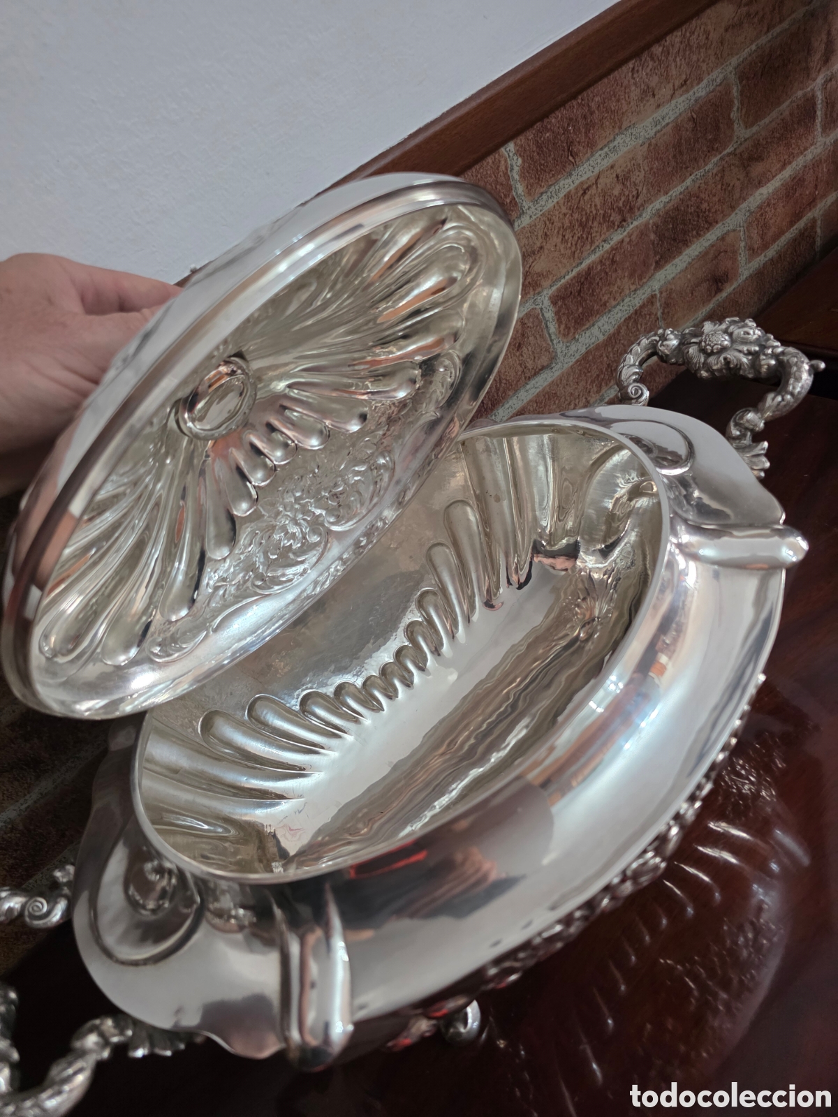 Antig&uuml;edades: Sopera silver plated (Alpaca) - Foto 6