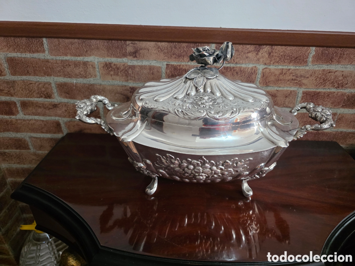 Antig&uuml;edades: Sopera silver plated (Alpaca)
