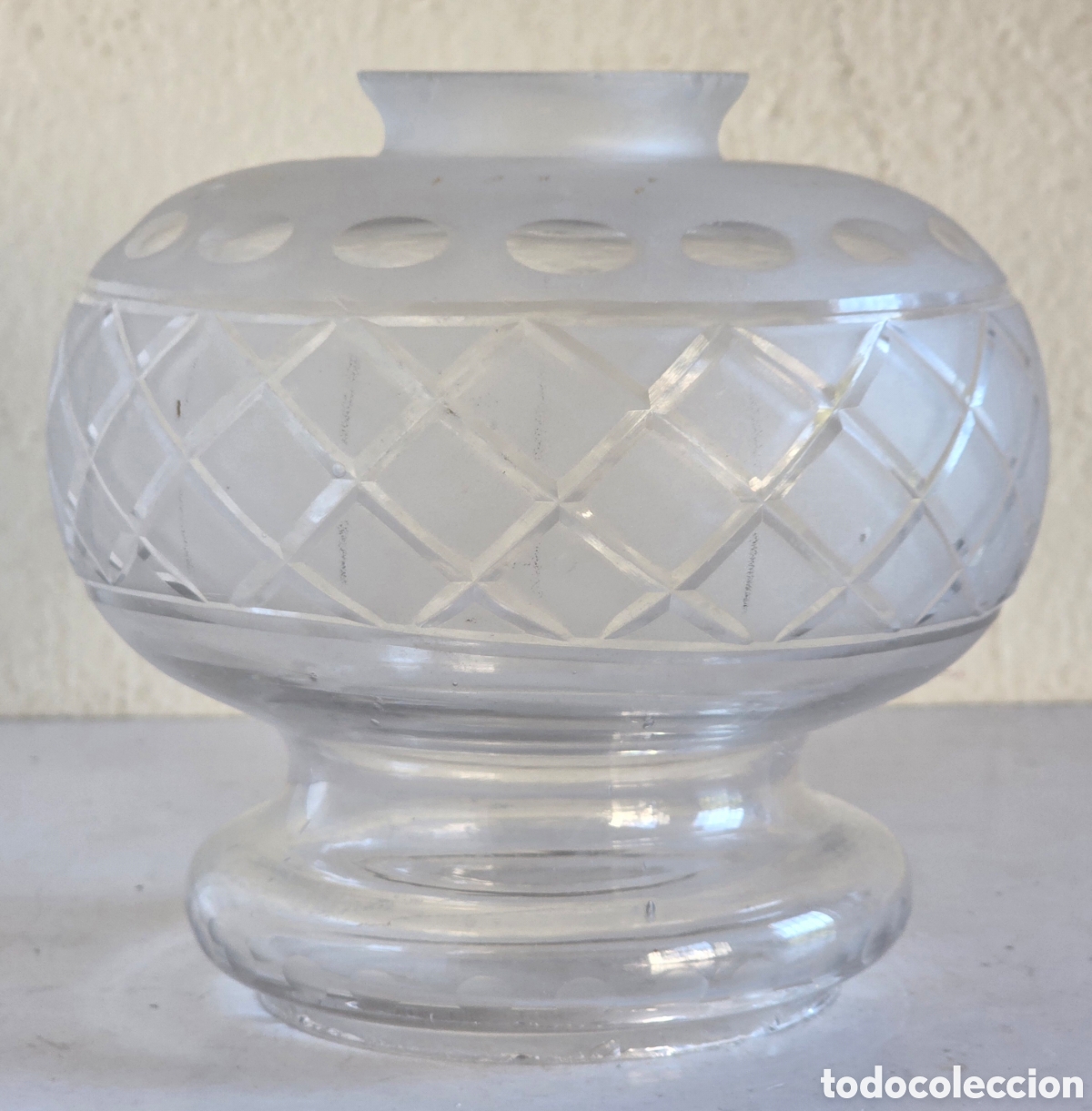 Oggetti Antichi: Antigua Tulipa Cristal - Iluminaci&oacute;n L&aacute;mpara Techo Decoraci&oacute;n