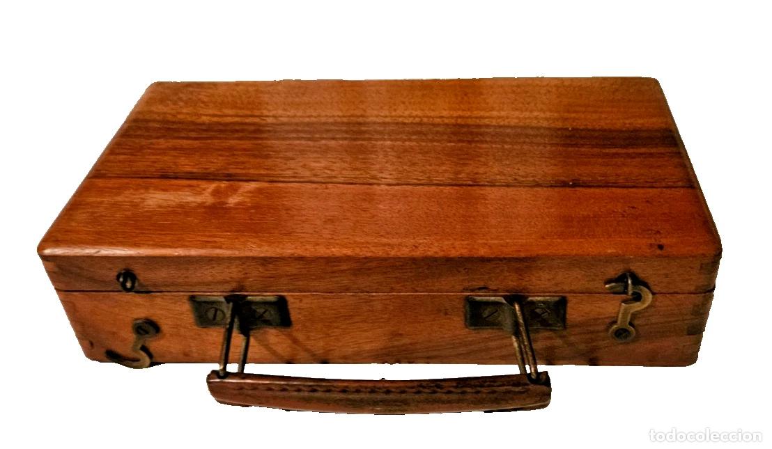 Antig&uuml;edades: ANCIENNE PETITE MALLETTE NOMADE DE PEINTURE AQUARELLISTE EN BOIS L 23.50 CM