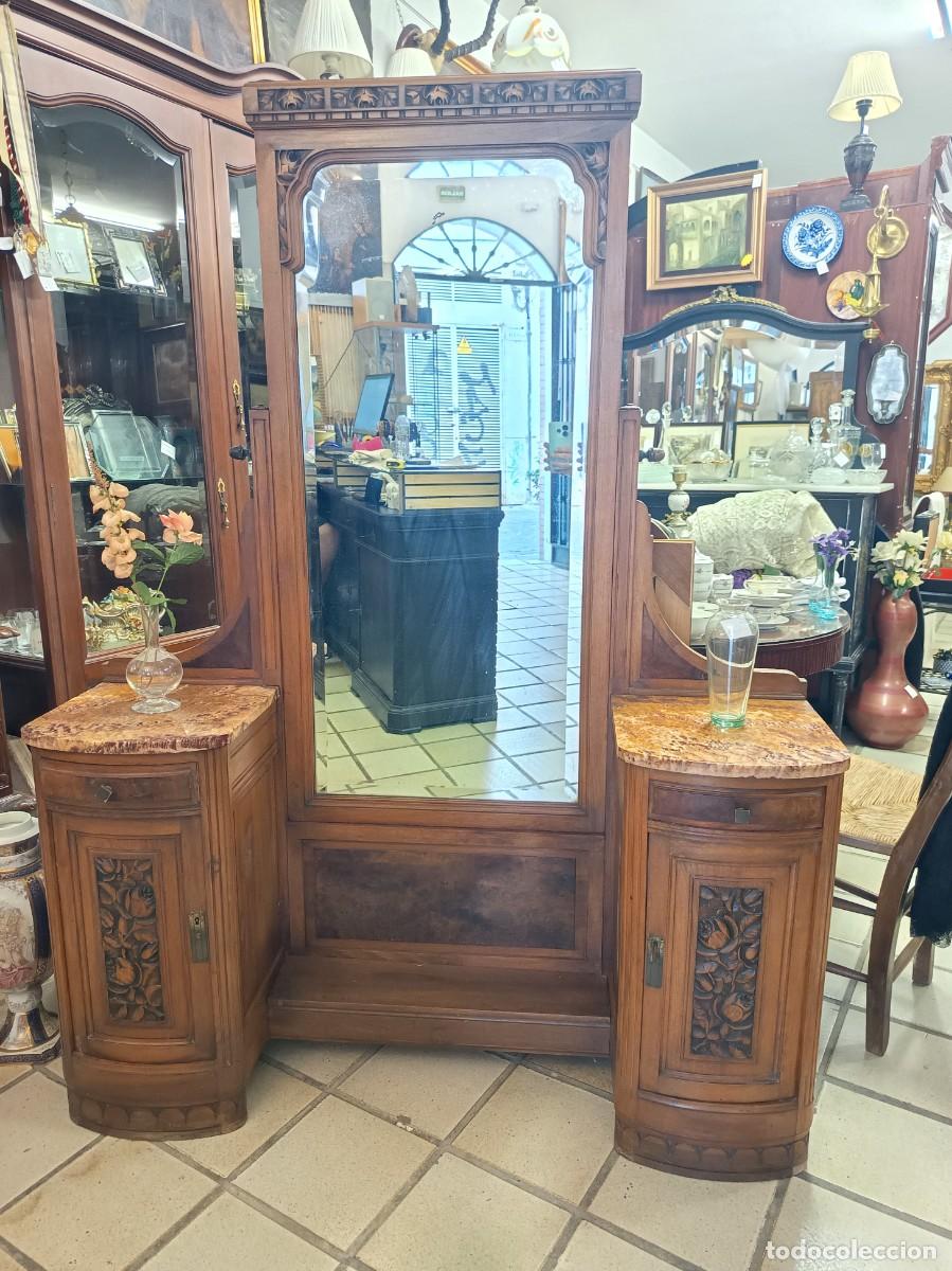 Antig&uuml;edades: Peinadora Art D&eacute;co de nogal