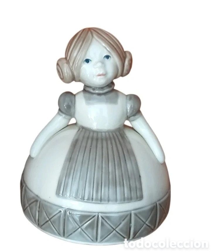 Antig&uuml;edades: Figura vintage de porcelana ni&ntilde;a con vestido &ndash; estilo cl&aacute;sico