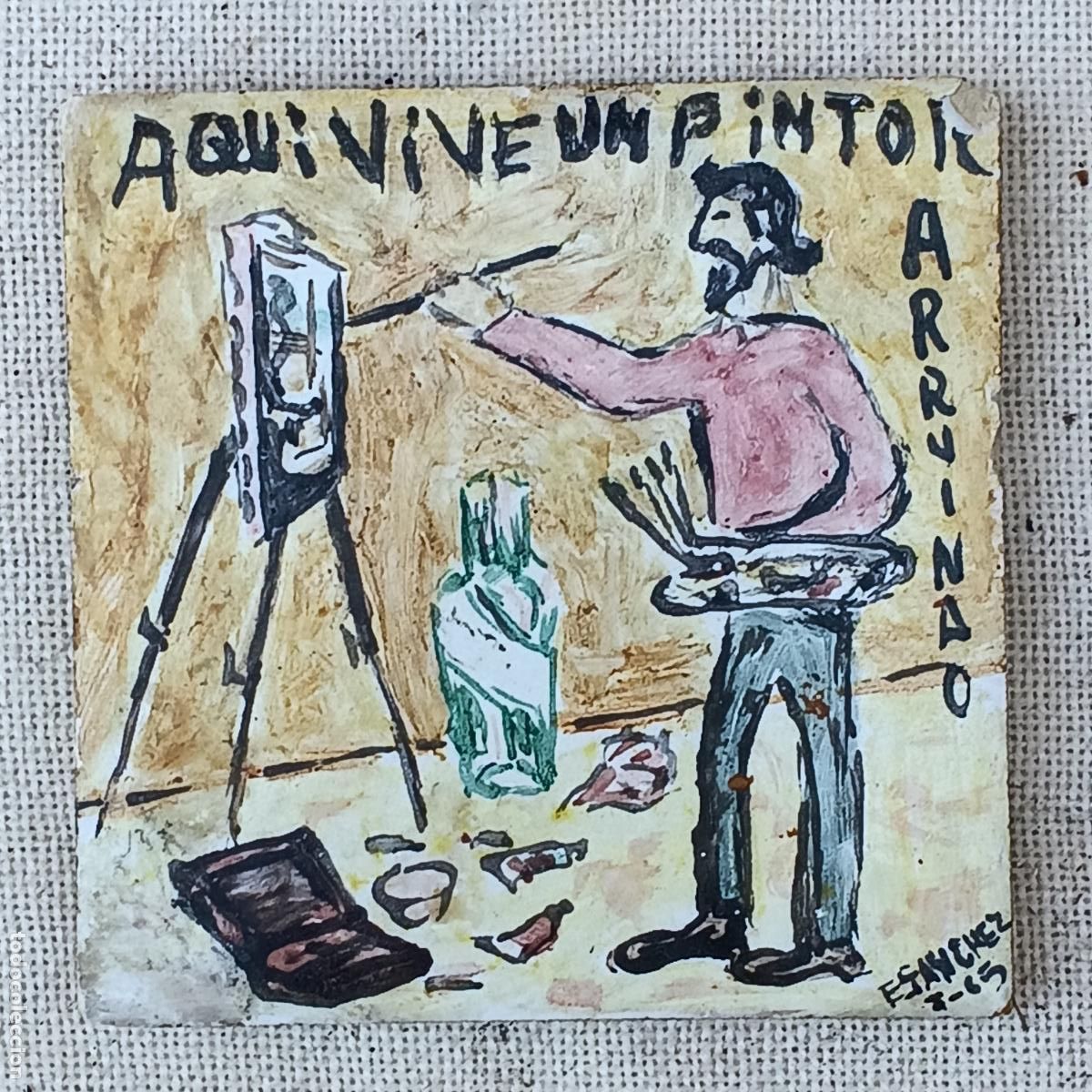 Antig&uuml;edades: LOTE DE CUATRO AZULEJOS VARIADOS. - Foto 4