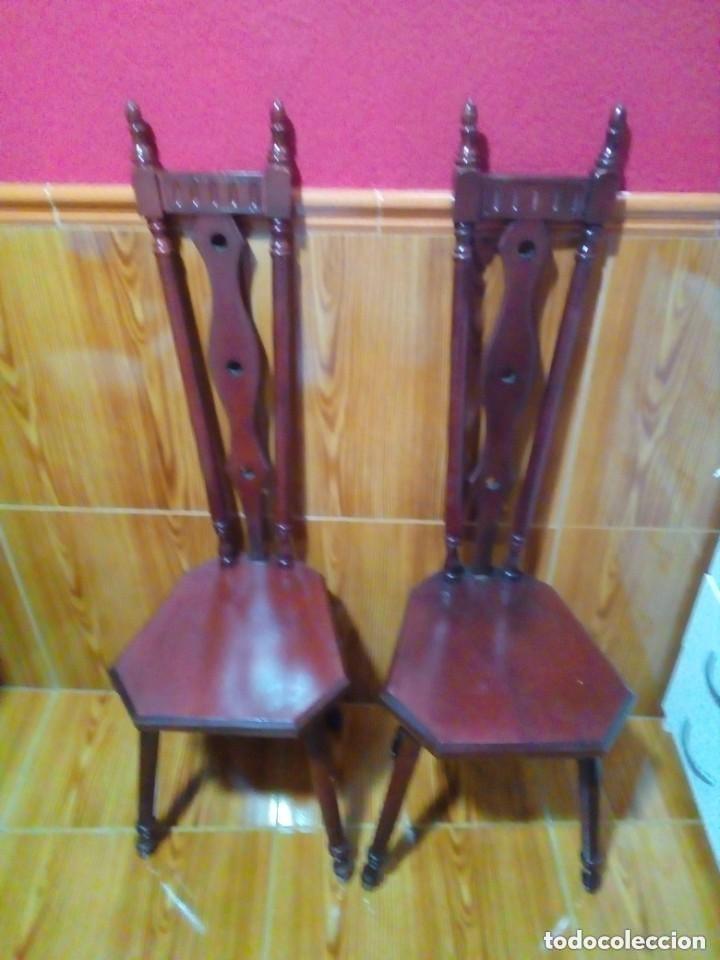 Antig&uuml;edades: sillas rusticas con respaldo alto - Foto 2