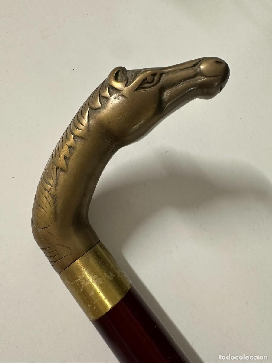 Antig&uuml;edades: Bast&oacute;n con el mango de bronce C1 - Foto 2