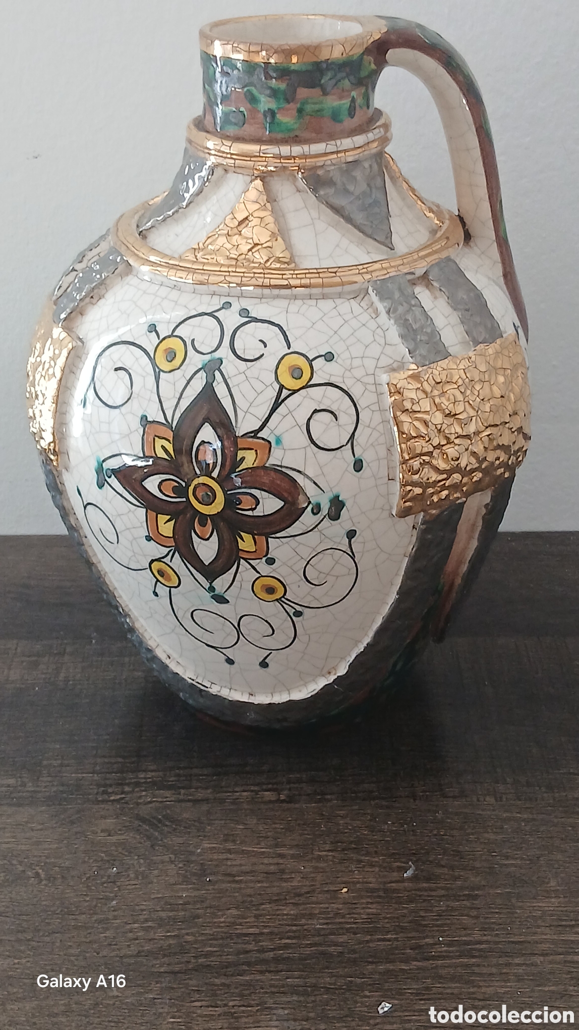 Antig&uuml;edades: Jarr&oacute;n antiguo cer&aacute;mica pintado a mano Espa&ntilde;a Precioso jarr&oacute;n antiguo pintado a mano