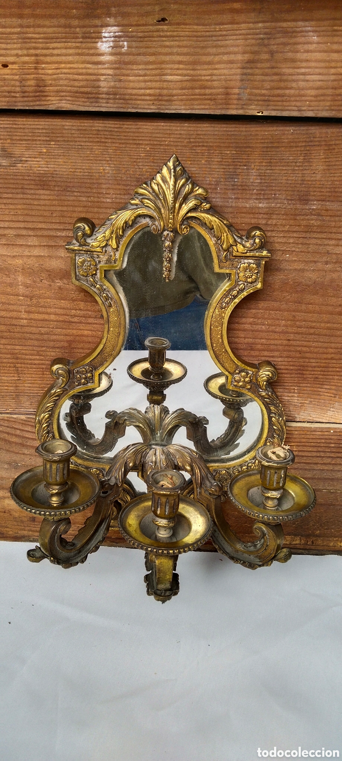 Antig&uuml;edades: Dos antiguos apliques de pared. - Foto 2