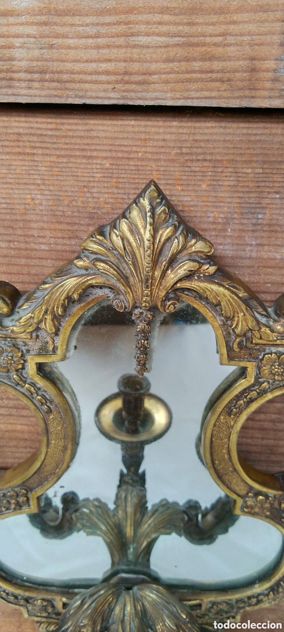 Antig&uuml;edades: Dos antiguos apliques de pared. - Foto 6