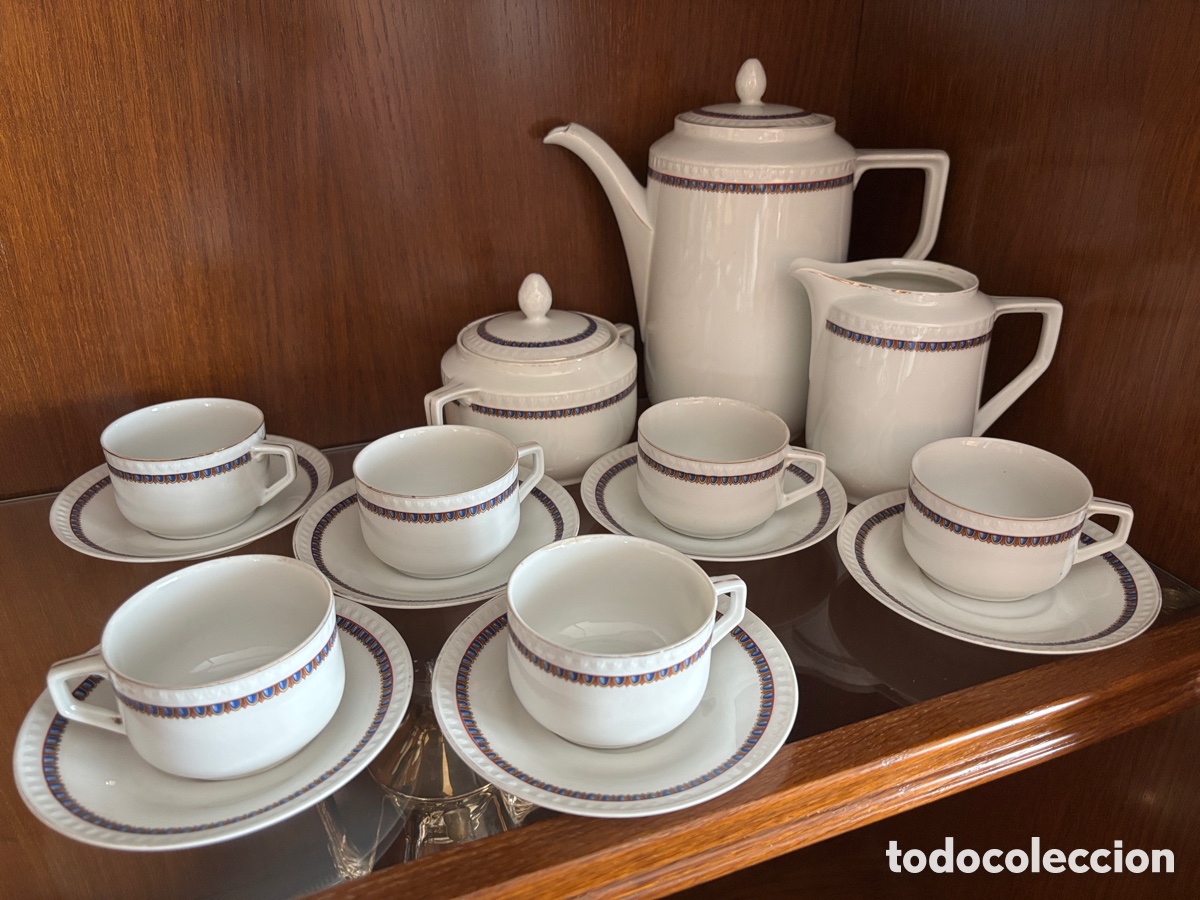 Antig&uuml;edades: Juego de caf&eacute; de 1910, porcelana alemana.