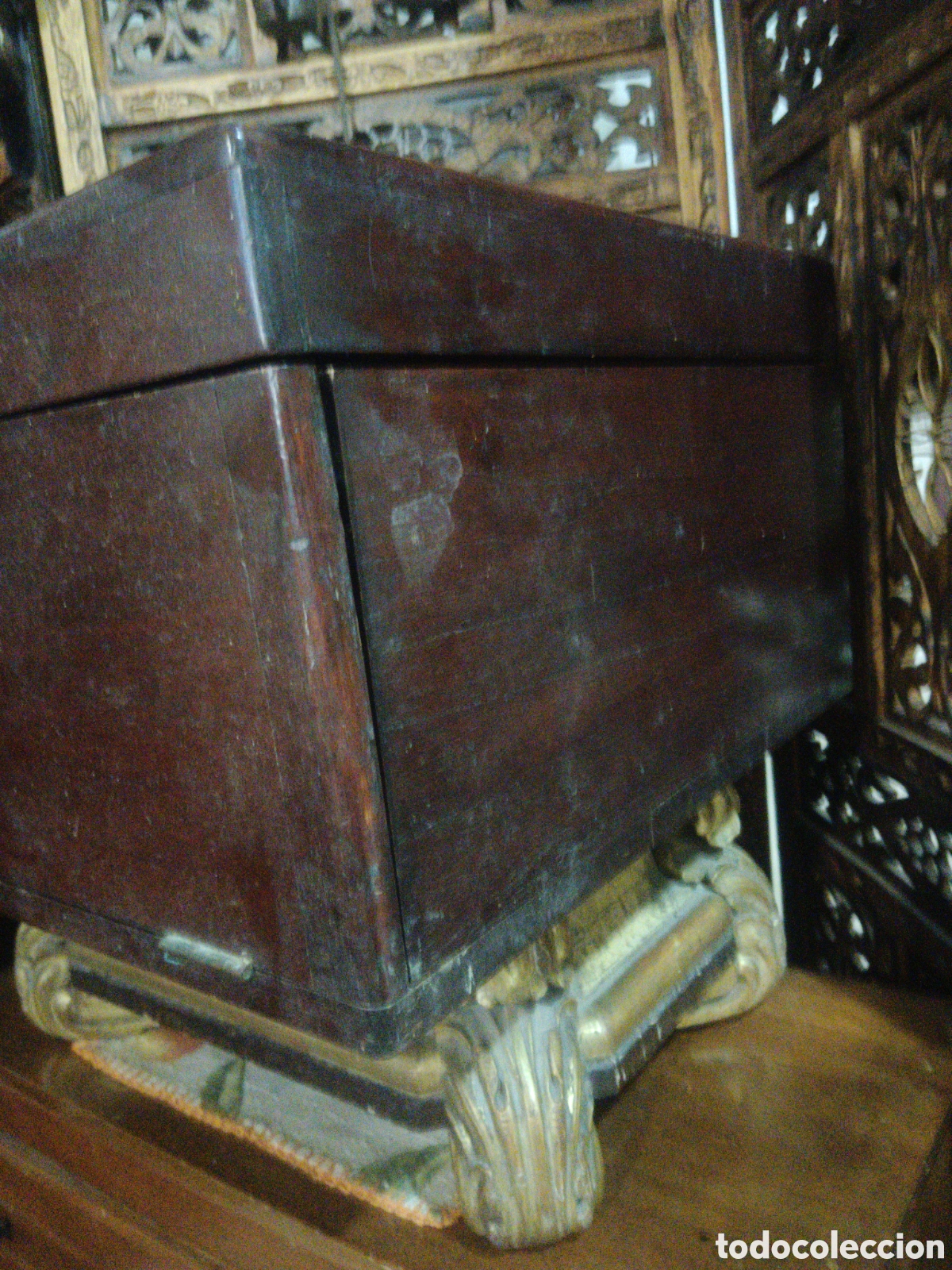 Antig&uuml;edades: Gran Caja de madera antigua - Foto 2