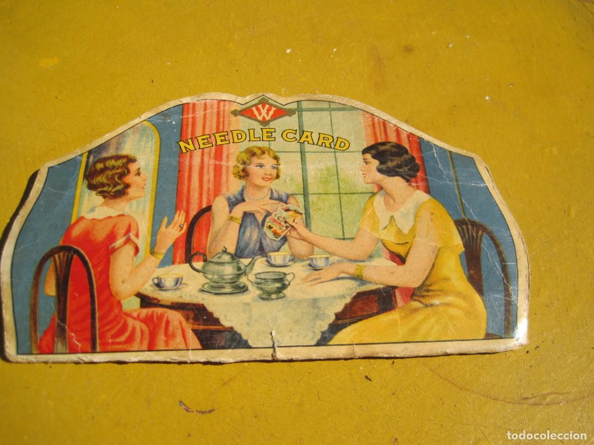 Antig&uuml;edades: NEEDLE CARD - ESTUCHE DE AGUJAS DE COSER - CART&Oacute;N - A&Ntilde;OS 30-40