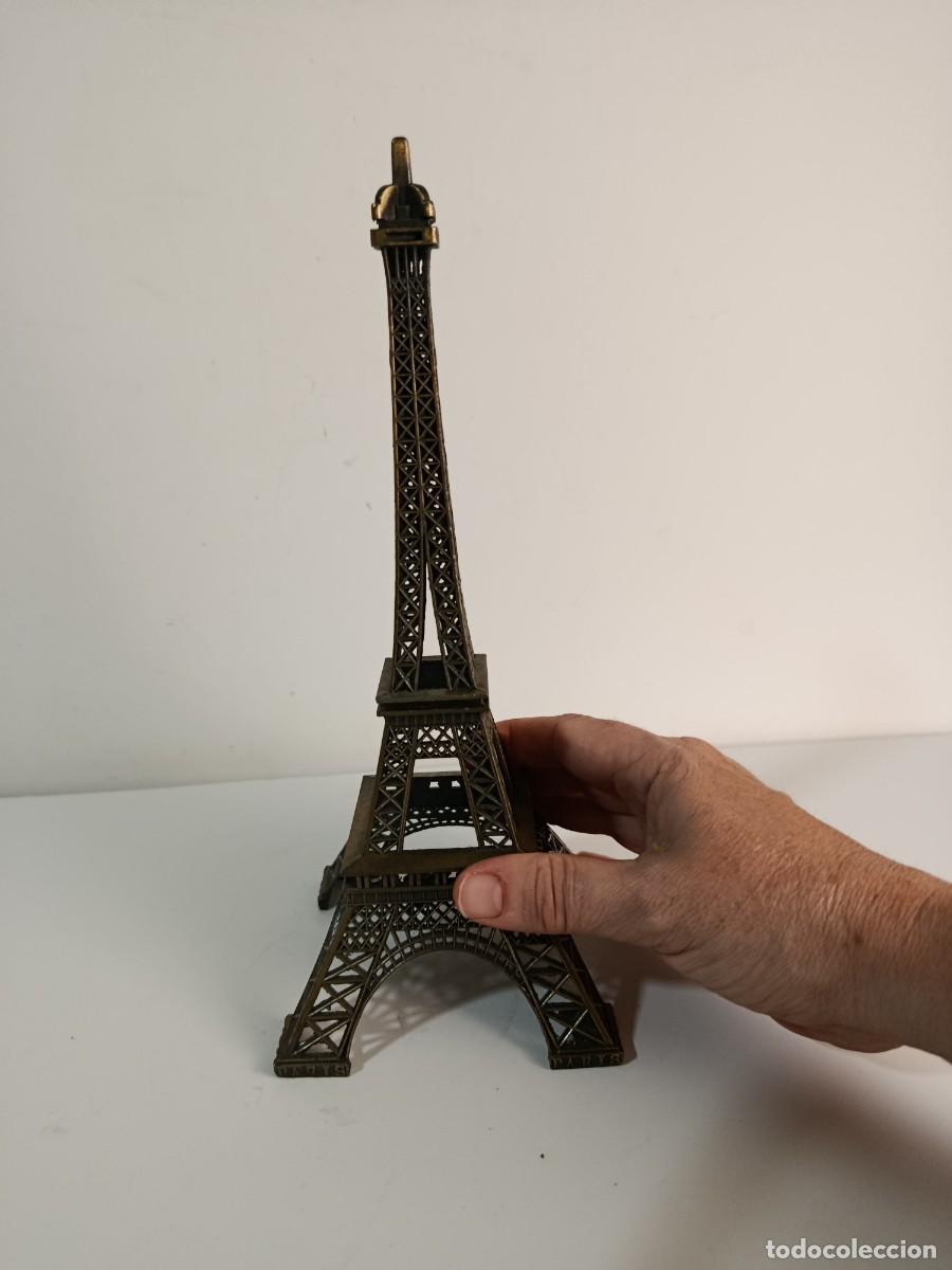 Antig&uuml;edades: FIGURA DE METAL DE LA TORRE EIFFEL.25cm - Foto 4