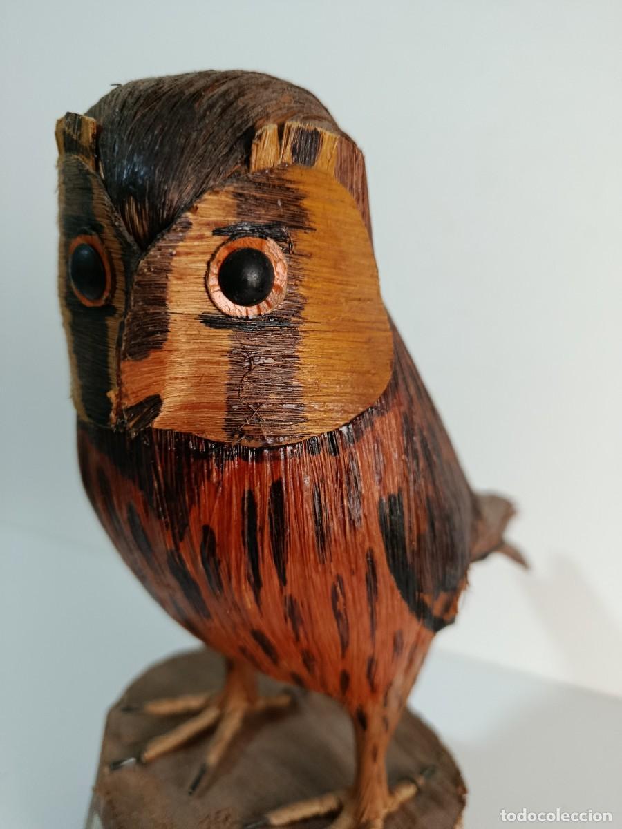 Antig&uuml;edades: BUHO DE FIBRA VEGETAL. ARTESANIA PITA