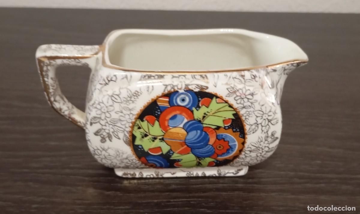 Antiques: HERMOSA JARRA DE LECHE DE PORCELANA ANTIGUA DE LOS A&Ntilde;OS 30,ART DECO,DE LA MARCA EMPIRE IVORY WARE