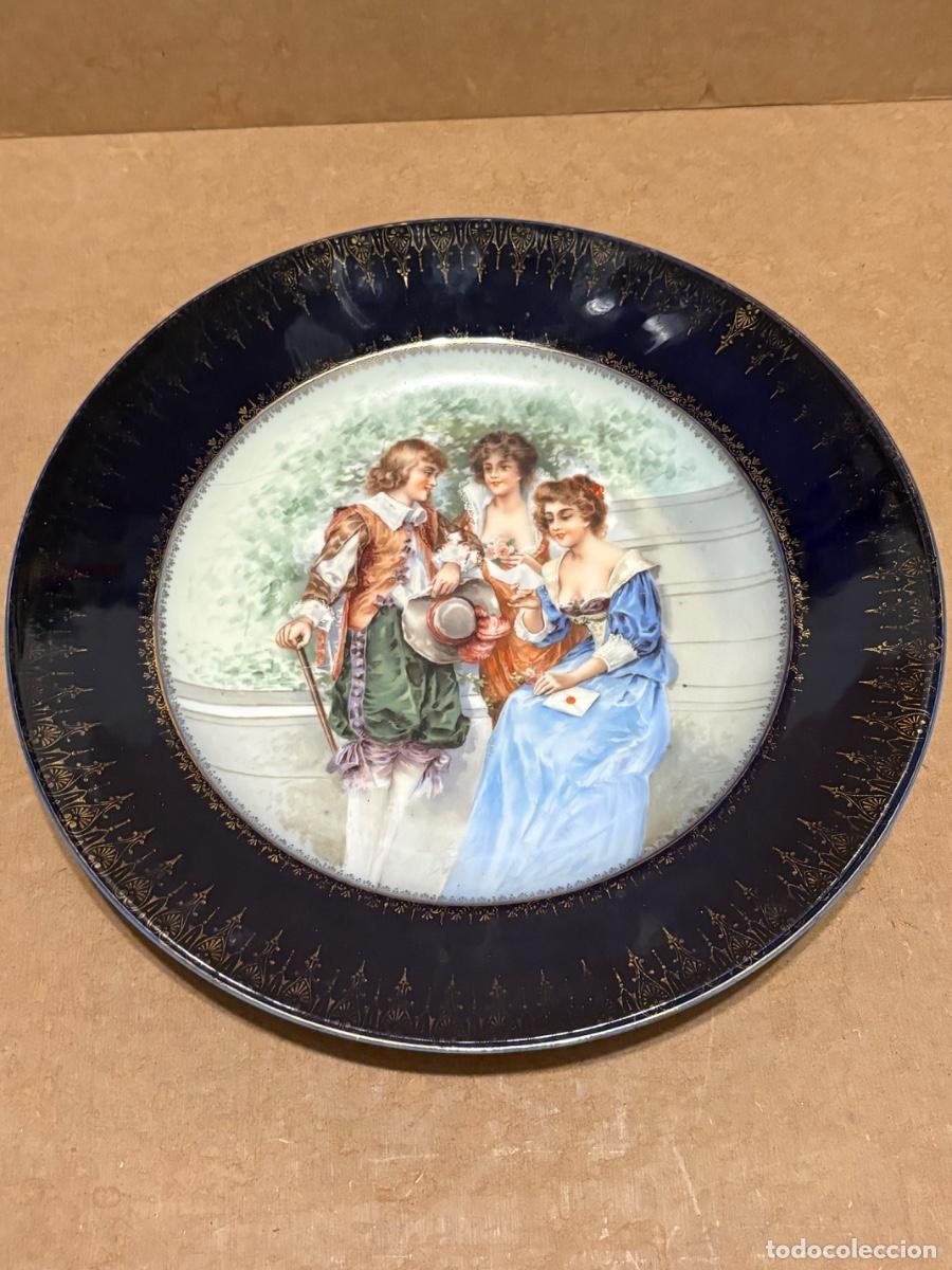 Antig&uuml;edades: Plato de porcelana de Limoges - Foto 3