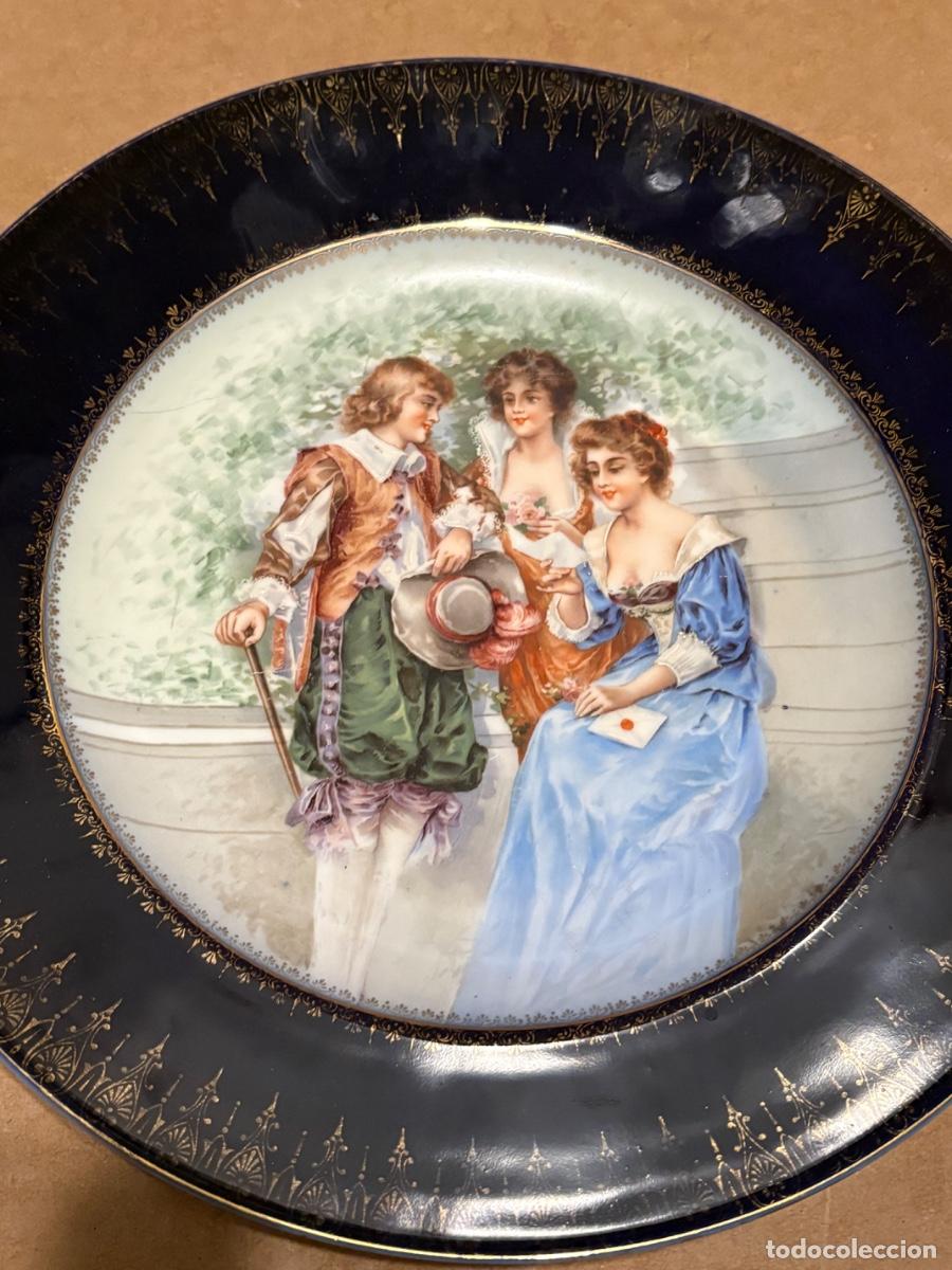 Antig&uuml;edades: Plato de porcelana de Limoges - Foto 4