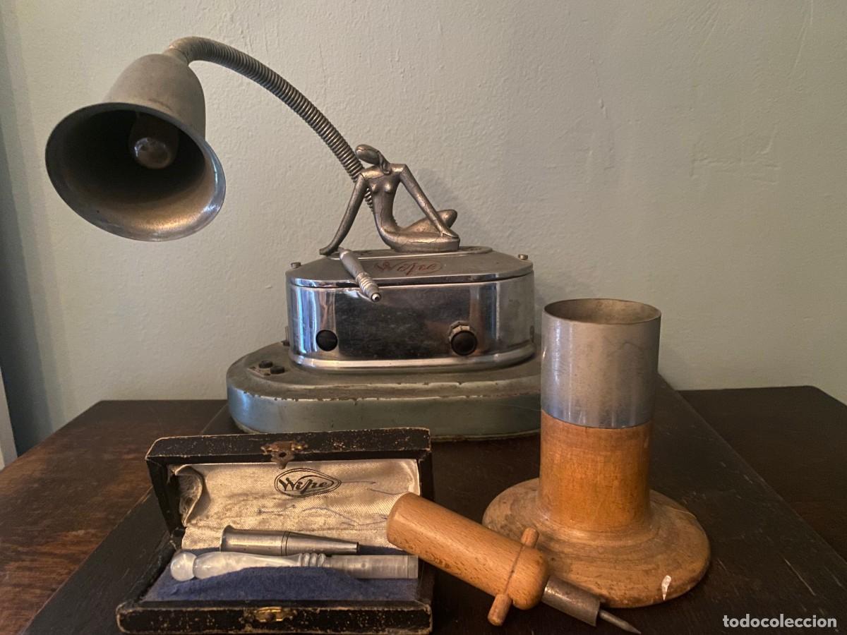 Antig&uuml;edades: Espectacular Conjunto Completo de Zurcidor de Carreras WIPE A&ntilde;os 40/50 - Art Dec&oacute; - Caja, Accesorios
