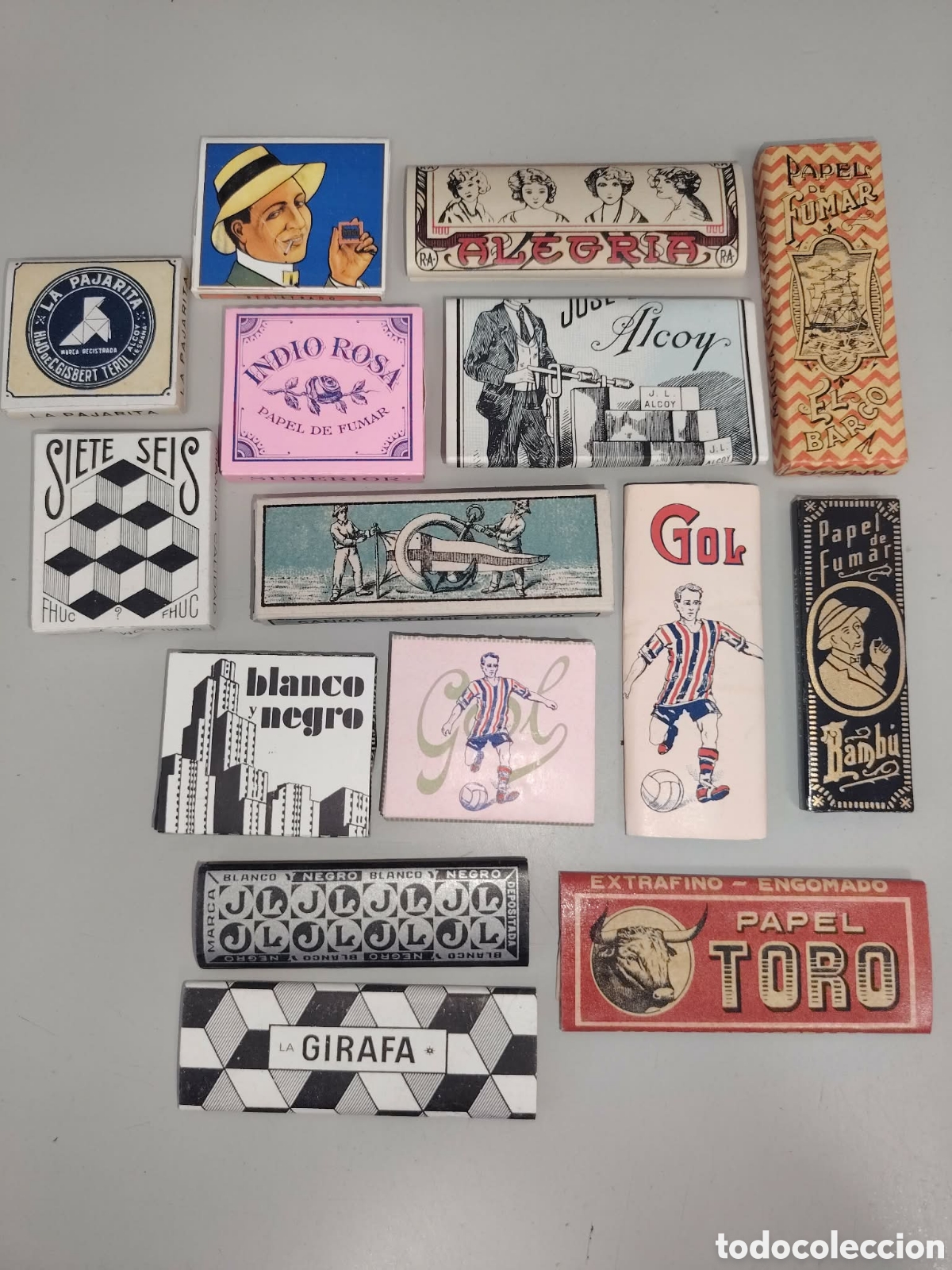 Antig&uuml;edades: Lote de libros de papel de fumar. Antiguos