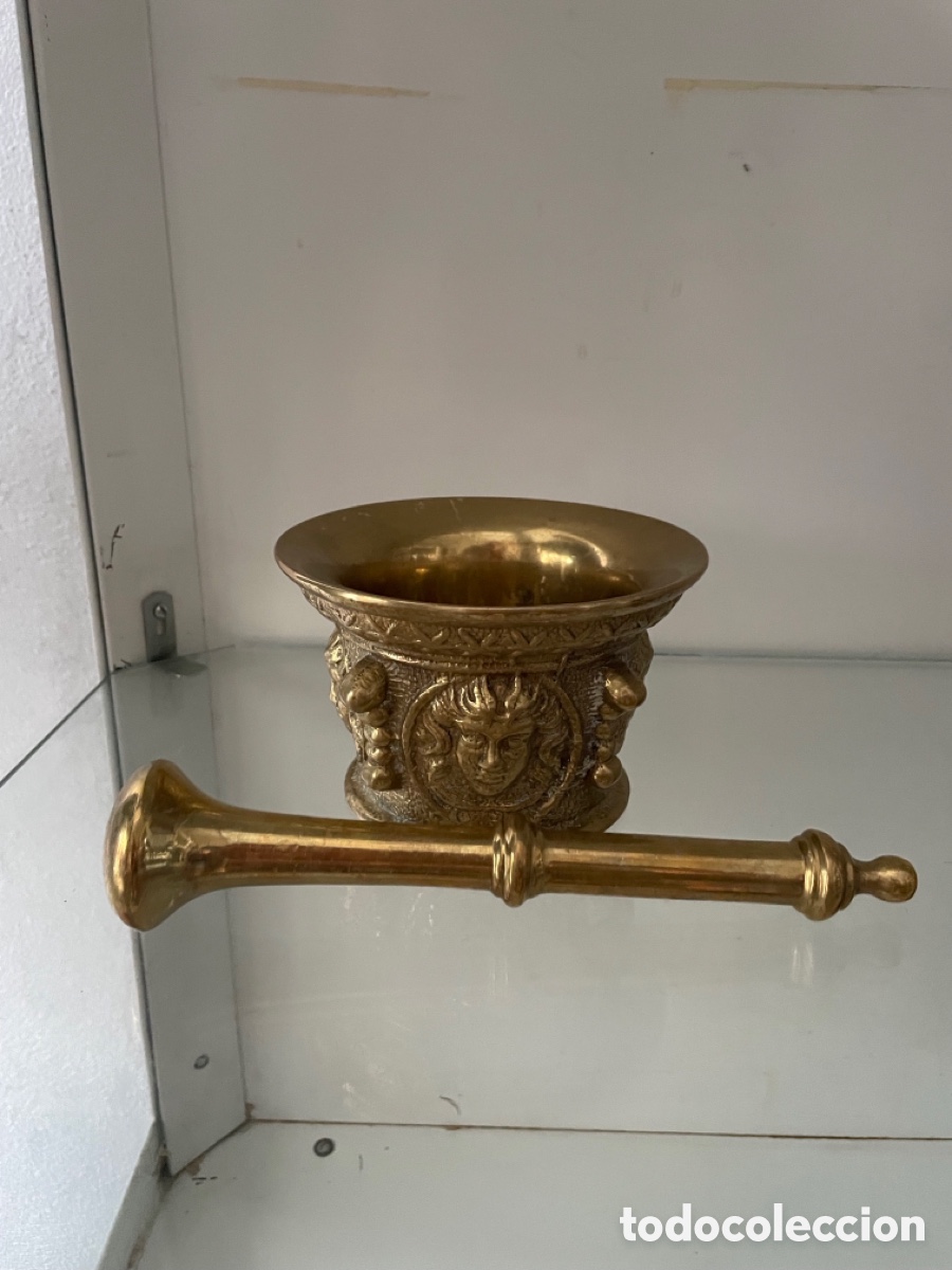 Antig&uuml;edades: Almirez y maja de bronce