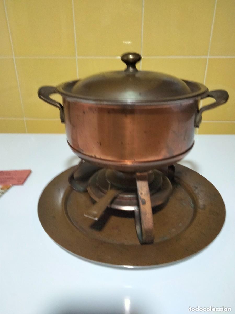 Antiquit&eacute;s: antiguo fondue de cobre suizo-a estrenar