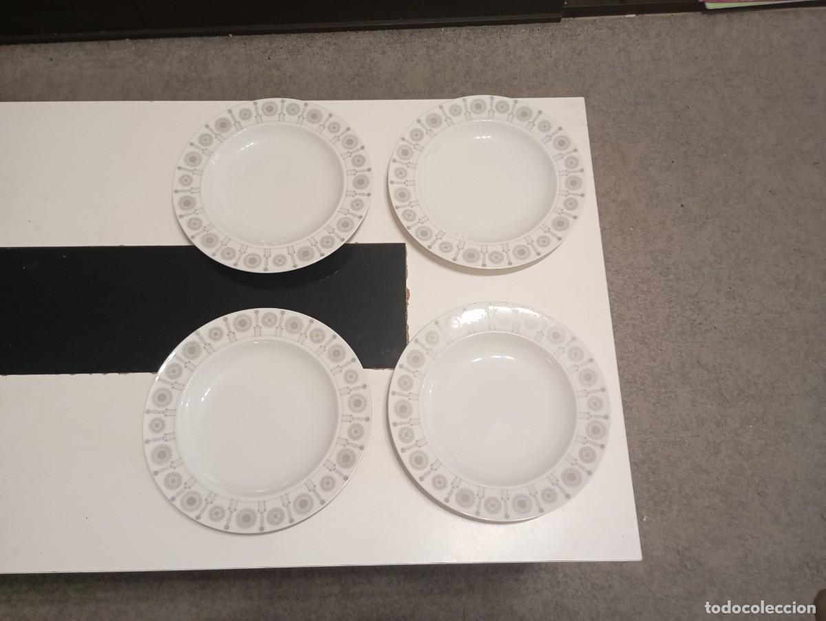 Antig&uuml;edades: BONITO JUEGO DE 4 PLATOS DE PORCELANA ALEMANA, ROSENTHAL STUDIO LINIE, VINTAGE DE LOS A&Ntilde;OS 60