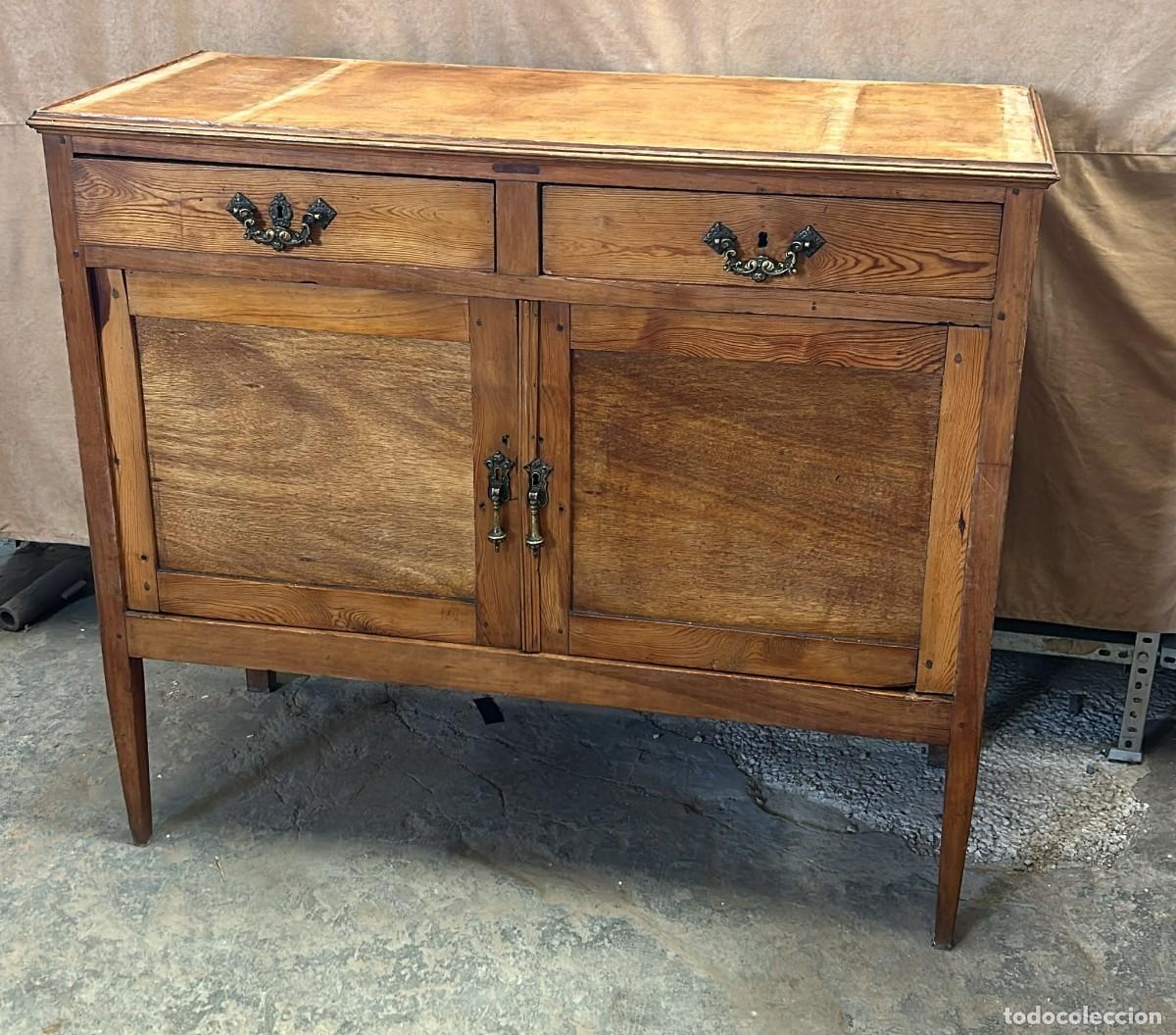 Antig&uuml;edades: MUEBLE RUSTICO AUXILIAR DE COCINA CAMPERA DE 115 CMS. DE FRENTE X 100 DE ALTO Y 50 DE FONDO