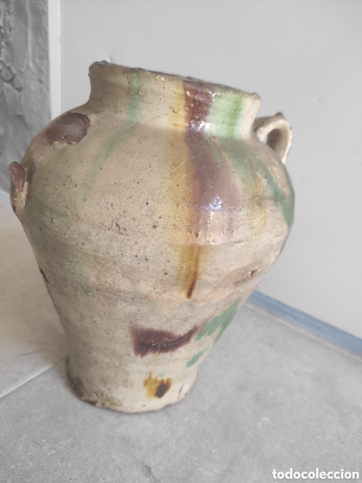 Antig&uuml;edades: Orza de terracota N&iacute;jar siglo XIX