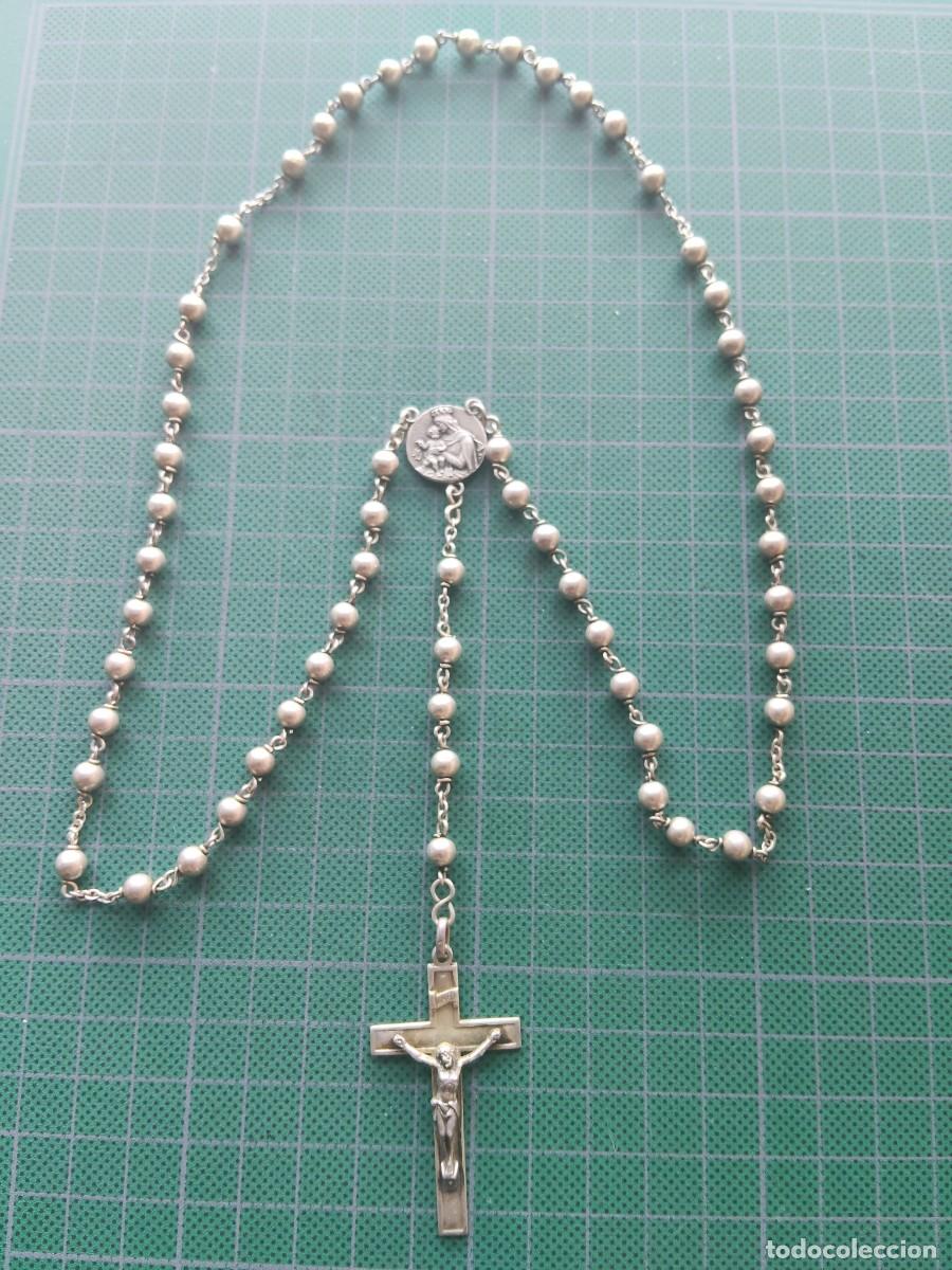 Antiquit&auml;ten: ROSARIO ANTIGUO DE PLATA (9)